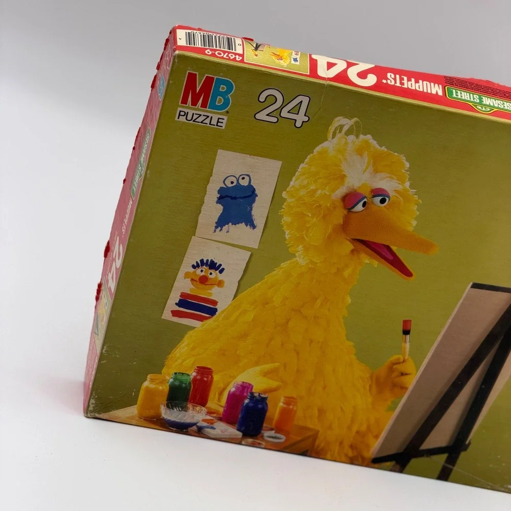 Vintage Milton Bradley Sesame Street Muppets 24 Piece Puzzles Lot of 2 1980s